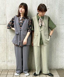 kutir | 【セットアップ可】リネンライクストレートパンツ(その他パンツ)