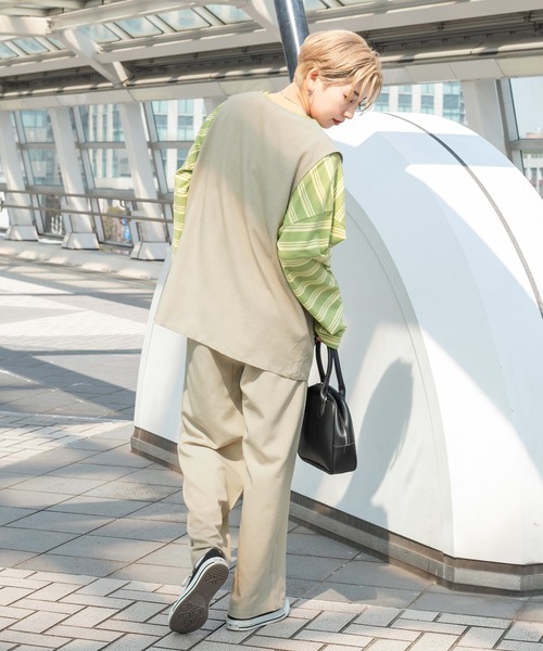 kutir（クティール）の「【セットアップ可】リネンライクストレートパンツ（その他パンツ・レディース・ブルーグレー/キャメル/スモークピンク/ライトグリーン/アイボリー/ブラウン・SMALL/MEDIUM/LARGE）」の19枚目の写真