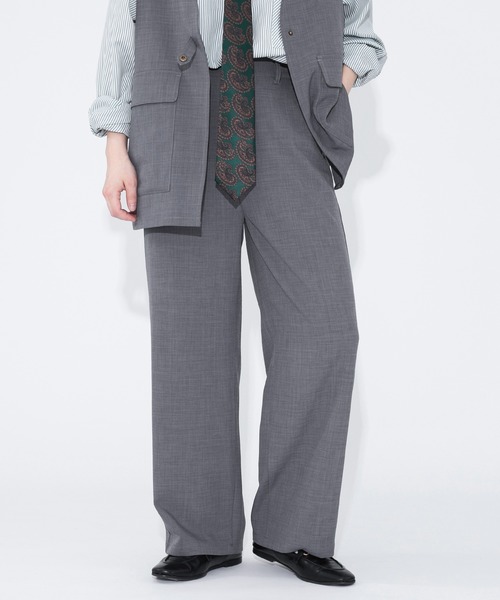 kutir（クティール）の「【セットアップ可】リネンライクストレートパンツ（その他パンツ・レディース・ブルーグレー/キャメル/スモークピンク/ライトグリーン/アイボリー/ブラウン・SMALL/MEDIUM/LARGE）」の7枚目の写真