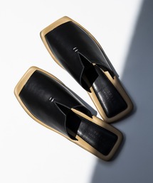 ADAM ET ROPE' | 【CESSE】スクエアトゥバイカラーレザーサンダル(サンダル)