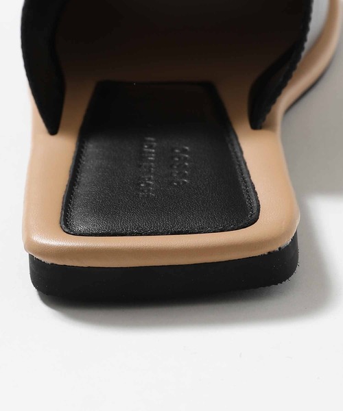 ADAM ET ROPE'（アダムエロペ）の「【CESSE】スクエアトゥ バイカラー レザーサンダル（サンダル・メンズ・ブラック・41/42/43）」の4枚目の写真