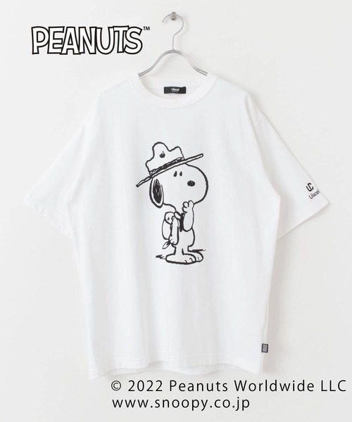 Uiscel（ユイセル）の「『PEANUTS(ピーナッツ)』オリジナルプリント USAコットンTシャツ A（Tシャツ/カットソー・メンズ・ホワイト/ブラック・MEDIUM/LARGE）」の2枚目の写真
