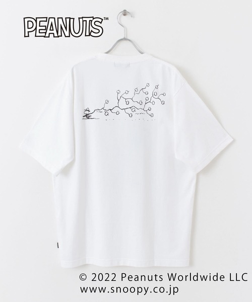 Uiscel（ユイセル）の「『PEANUTS(ピーナッツ)』オリジナルプリント USAコットンTシャツ A（Tシャツ/カットソー・メンズ・ホワイト/ブラック・MEDIUM/LARGE）」の6枚目の写真