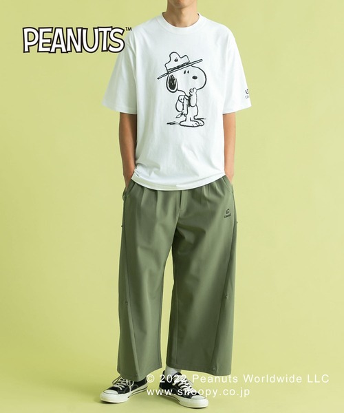 Uiscel（ユイセル）の「『PEANUTS(ピーナッツ)』オリジナルプリント USAコットンTシャツ A（Tシャツ/カットソー・メンズ・ホワイト/ブラック・MEDIUM/LARGE）」の14枚目の写真