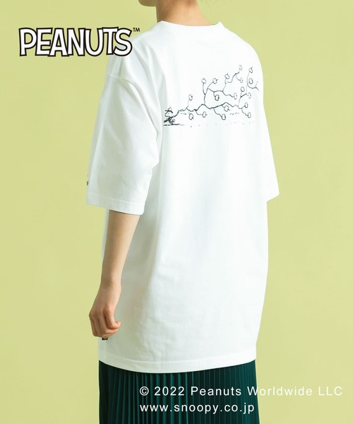 Uiscel（ユイセル）の「『PEANUTS(ピーナッツ)』オリジナルプリント USAコットンTシャツ A（Tシャツ/カットソー・メンズ・ホワイト/ブラック・MEDIUM/LARGE）」の18枚目の写真