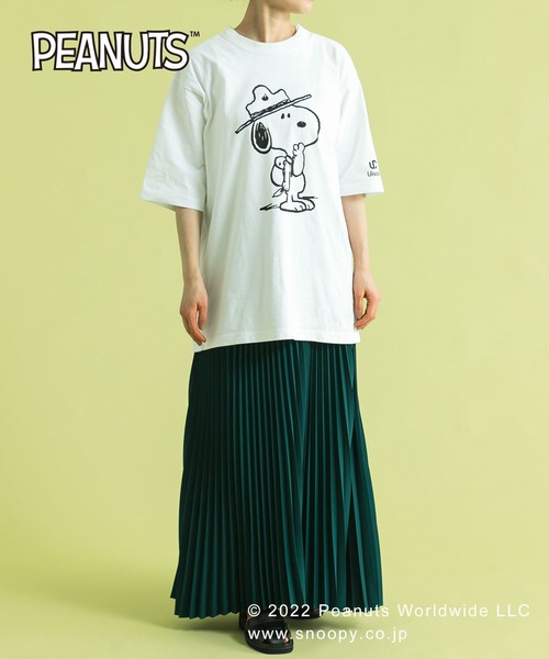 Uiscel（ユイセル）の「『PEANUTS(ピーナッツ)』オリジナルプリント USAコットンTシャツ A（Tシャツ/カットソー・メンズ・ホワイト/ブラック・MEDIUM/LARGE）」の20枚目の写真