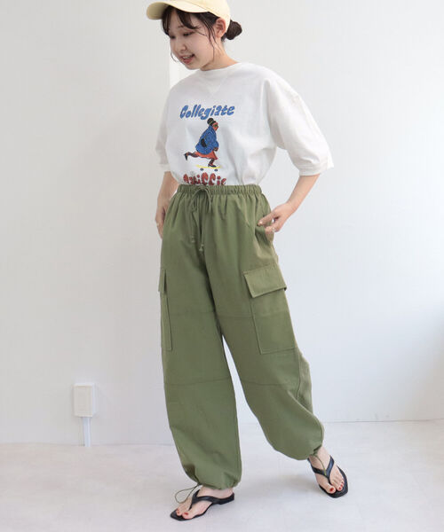 FREDY&GLOSTER(フレディアンドグロスター)の「【Collegiate Pacific/カレッジエイトパシフィック】V Gazette Half Sleeve TEE(Tシャツ/カットソー・レディース・ベージュ/ネイビー/オフホワイト・MEDIUM)」の7枚目の写真