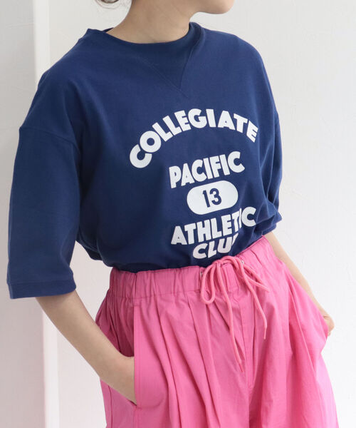 FREDY&GLOSTER(フレディアンドグロスター)の「【Collegiate Pacific/カレッジエイトパシフィック】V Gazette Half Sleeve TEE(Tシャツ/カットソー・レディース・ベージュ/ネイビー/オフホワイト・MEDIUM)」の22枚目の写真
