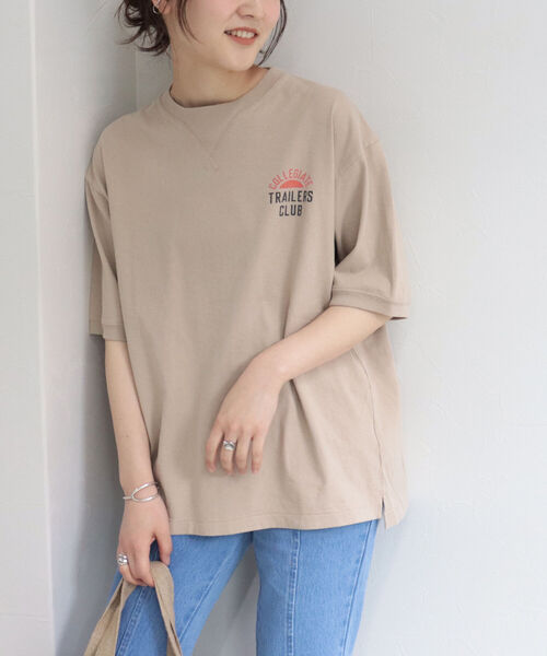 FREDY&GLOSTER(フレディアンドグロスター)の「【Collegiate Pacific/カレッジエイトパシフィック】V Gazette Half Sleeve TEE(Tシャツ/カットソー・レディース・ベージュ/ネイビー/オフホワイト・MEDIUM)」の10枚目の写真