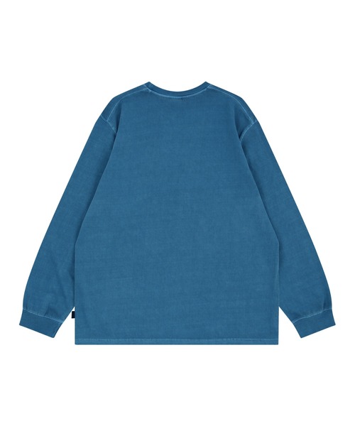87mm（87mm）の「【87MM / Mmlg】19MG LSV-T (OVERDYE) /  パルチムエムエム MMLG 19MG ワンポイントロゴ ロングスリーブTシャツ (オーバーダイ)（Tシャツ/カットソー・レディース・チャコールグレー/ブルー・LARGE/SMALL/MEDIUM）」の5枚目の写真