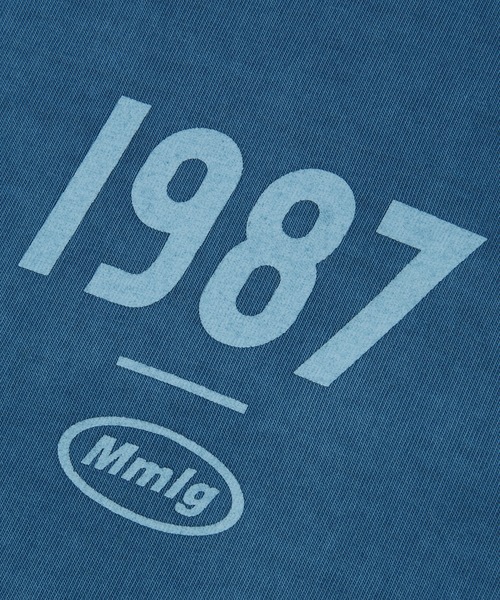 87mm（87mm）の「【87MM / Mmlg】19MG LSV-T (OVERDYE) /  パルチムエムエム MMLG 19MG ワンポイントロゴ ロングスリーブTシャツ (オーバーダイ)（Tシャツ/カットソー・レディース・チャコールグレー/ブルー・LARGE/SMALL/MEDIUM）」の6枚目の写真