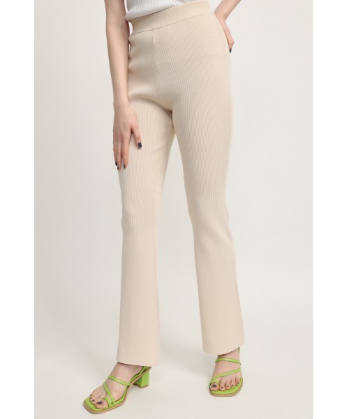 SLY（スライ）の「WASHABLE FLARE PT ウォッシャブル フレア パンツ（スラックス・レディース・アイボリー/ブラック/ブルー・2/1）」の5枚目の写真