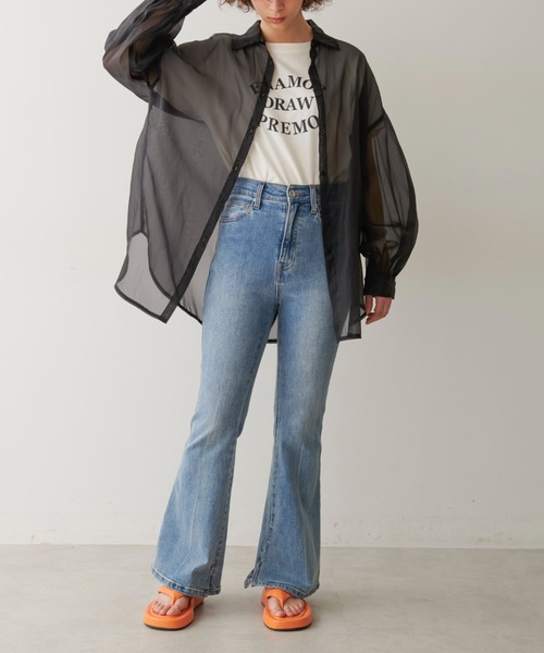 FREE'S MART（フリーズマート）の「◇カラーロゴプリントＴシャツ（Tシャツ/カットソー・レディース・ホワイト/ブラック/ライトグリーン・FREE）」の13枚目の写真