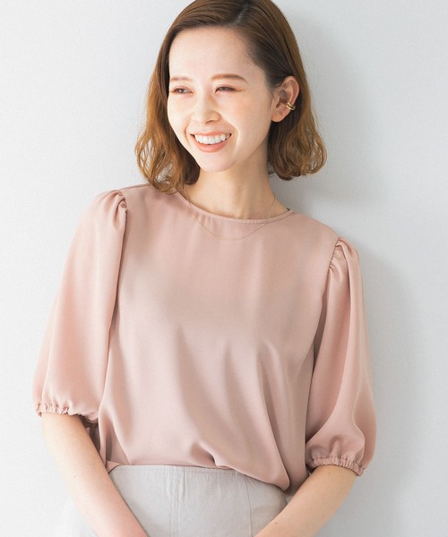 『WEB限定』ウォッシャブルパフスリーブブラウス