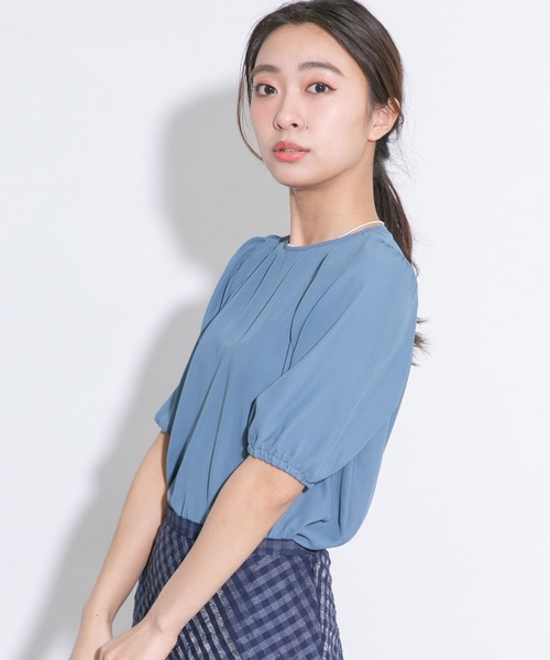 『WEB限定』ウォッシャブルパフスリーブブラウス