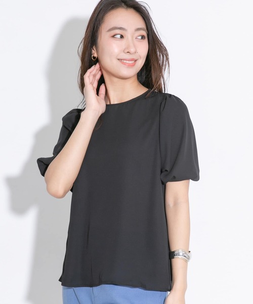 『WEB限定』ウォッシャブルパフスリーブブラウス