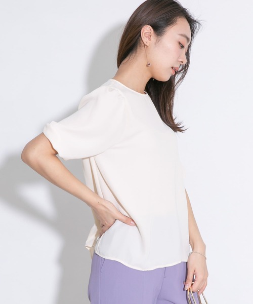 『WEB限定』ウォッシャブルパフスリーブブラウス