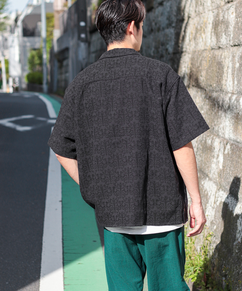 JOURNAL STANDARD(ジャーナルスタンダード)の「ジャガード CPOシャツ(シャツ/ブラウス・メンズ・ブラック/ネイビー/グリーン・MEDIUM/LARGE)」の5枚目の写真