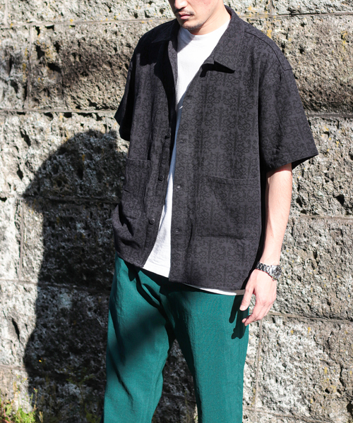 JOURNAL STANDARD(ジャーナルスタンダード)の「ジャガード CPOシャツ(シャツ/ブラウス・メンズ・ブラック/ネイビー/グリーン・MEDIUM/LARGE)」の8枚目の写真