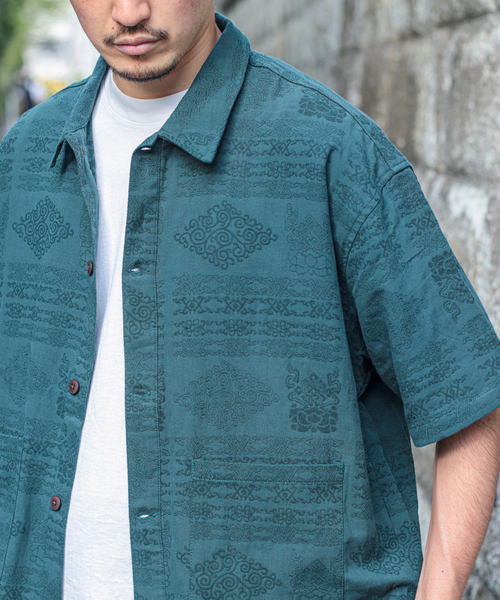 JOURNAL STANDARD(ジャーナルスタンダード)の「ジャガード CPOシャツ(シャツ/ブラウス・メンズ・ブラック/ネイビー/グリーン・MEDIUM/LARGE)」の13枚目の写真