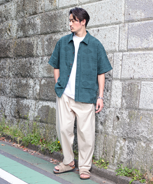 JOURNAL STANDARD(ジャーナルスタンダード)の「ジャガード CPOシャツ(シャツ/ブラウス・メンズ・ブラック/ネイビー/グリーン・MEDIUM/LARGE)」の16枚目の写真
