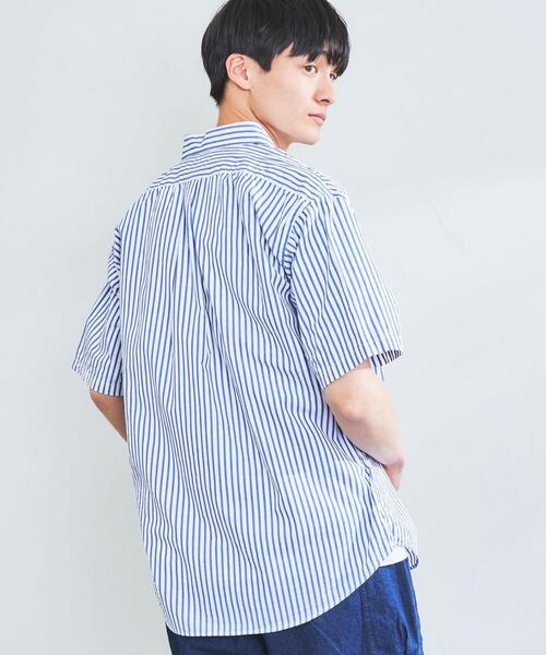 coen(コーエン)の「ストライプレギュラー半袖シャツ(シャツ/ブラウス・メンズ・ネイビー/グレー・SMALL/MEDIUM/LARGE/X-LARGE)」の18枚目の写真