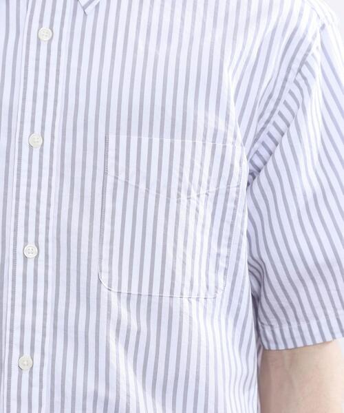 coen(コーエン)の「ストライプレギュラー半袖シャツ(シャツ/ブラウス・メンズ・ネイビー/グレー・SMALL/MEDIUM/LARGE/X-LARGE)」の7枚目の写真