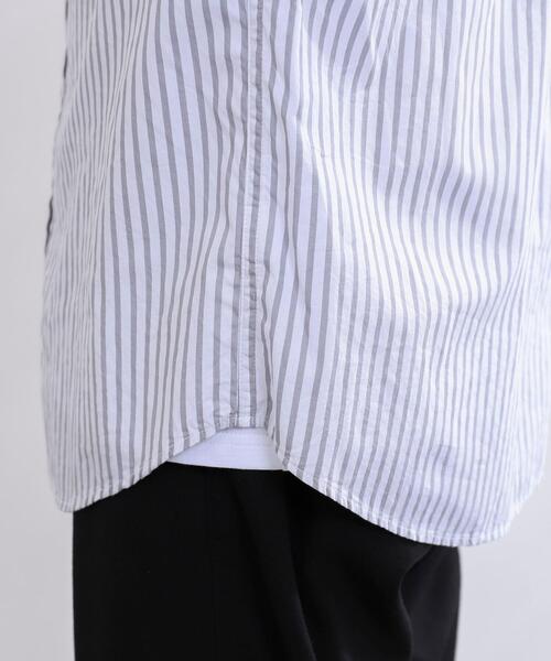 coen(コーエン)の「ストライプレギュラー半袖シャツ(シャツ/ブラウス・メンズ・ネイビー/グレー・SMALL/MEDIUM/LARGE/X-LARGE)」の20枚目の写真