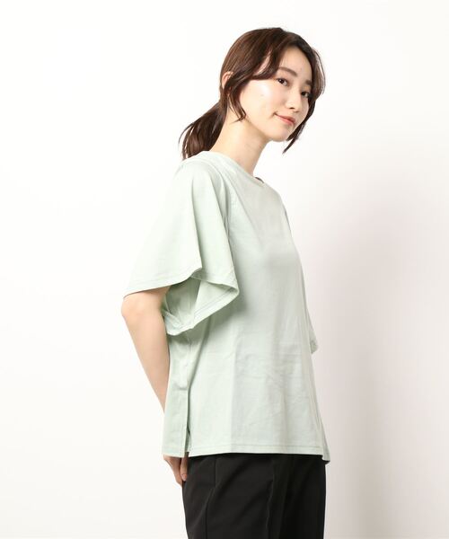 KOBE LETTUCE（コウベレタス）の「ウイングスリーブプルオーバー（Tシャツ/カットソー・レディース・ネイビー/ベージュ/ブラック/ホワイト/ライトグリーン・FREE）」の16枚目の写真