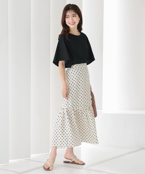 KOBE LETTUCE(コウベレタス)の「ウイングスリーブプルオーバー(Tシャツ/カットソー・レディース・ネイビー/ベージュ/ブラック/ホワイト/ライトグリーン・FREE)」の13枚目の写真