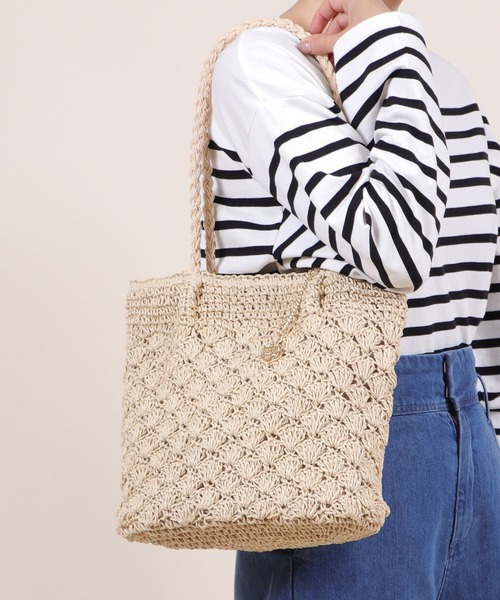 Bermosa（ベルモサ）の「かごバッグ かごトート（かごバッグ・レディース・アイボリー/ブラック/ベージュ/グリーン系その他/ピンク系その他/グレー・FREE）」の13枚目の写真