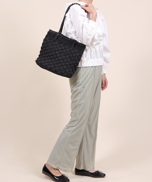 Bermosa（ベルモサ）の「かごバッグ かごトート（かごバッグ・レディース・アイボリー/ブラック/ベージュ/グリーン系その他/ピンク系その他/グレー・FREE）」の15枚目の写真