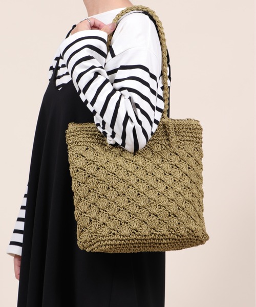 Bermosa（ベルモサ）の「かごバッグ かごトート（かごバッグ・レディース・アイボリー/ブラック/ベージュ/グリーン系その他/ピンク系その他/グレー・FREE）」の22枚目の写真