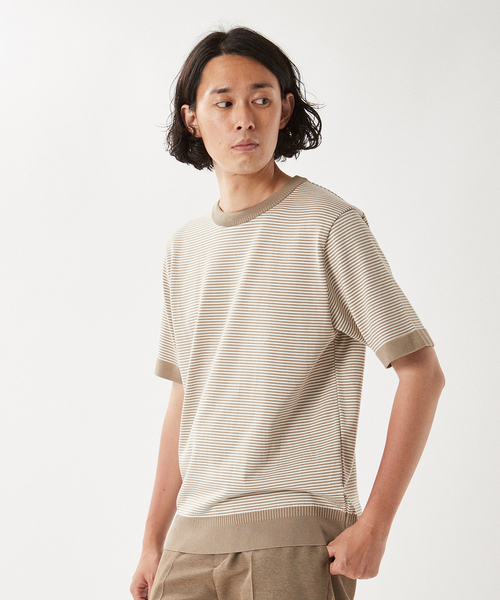 EDIFICE SELECT（エディフィスセレクト）の「ウォッシャブル サマーニット Tシャツ（ニット/セーター・メンズ・ネイビー/グリーン/マスタード/その他4/その他6・MEDIUM/LARGE）」の7枚目の写真