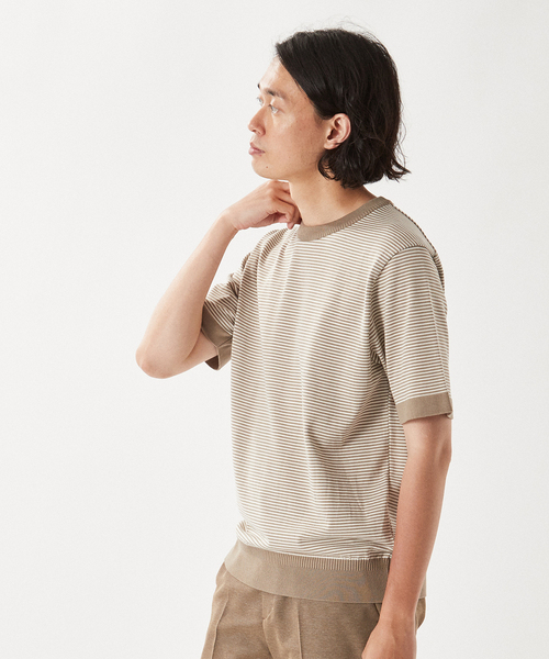 EDIFICE SELECT（エディフィスセレクト）の「ウォッシャブル サマーニット Tシャツ（ニット/セーター・メンズ・ネイビー/グリーン/マスタード/その他4/その他6・MEDIUM/LARGE）」の9枚目の写真