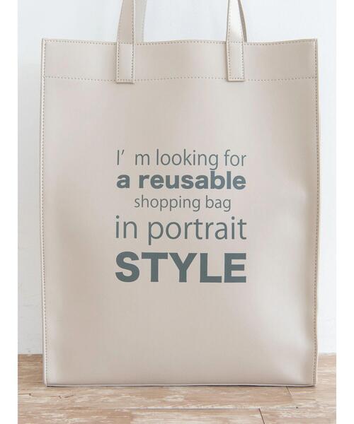 AMERICAN HOLIC（アメリカンホリック）の「プリントショッパーバッグ（トートバッグ・レディース・アイボリー/ピンク・FREE）」の5枚目の写真