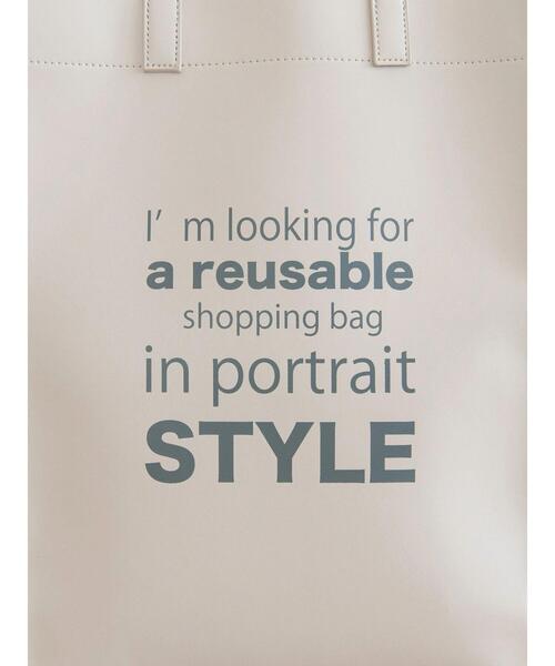 AMERICAN HOLIC（アメリカンホリック）の「プリントショッパーバッグ（トートバッグ・レディース・アイボリー/ピンク・FREE）」の6枚目の写真