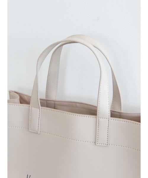 AMERICAN HOLIC（アメリカンホリック）の「プリントショッパーバッグ（トートバッグ・レディース・アイボリー/ピンク・FREE）」の7枚目の写真