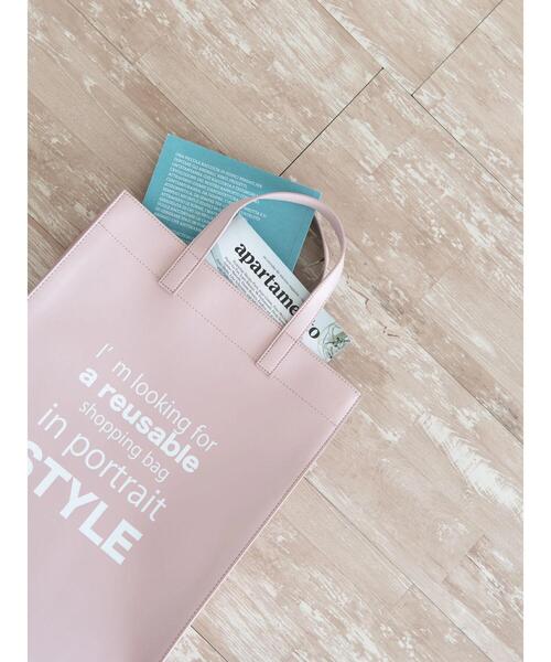 AMERICAN HOLIC（アメリカンホリック）の「プリントショッパーバッグ（トートバッグ・レディース・アイボリー/ピンク・FREE）」の13枚目の写真