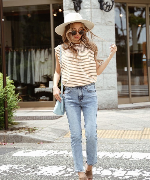 esutoreja（エストレジャ）の「ボーダーTシャツ（Tシャツ/カットソー・レディース・ベージュ・FREE）」の8枚目の写真