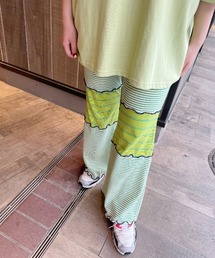 CANDY JOIN UP BORDER FLARE パンツ