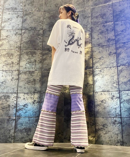 Candy Stripper(キャンディストリッパー)の「CANDY JOIN UP BORDER FLARE パンツ(その他パンツ・レディース・パープル/ピンク/イエロー・2)」の17枚目の写真