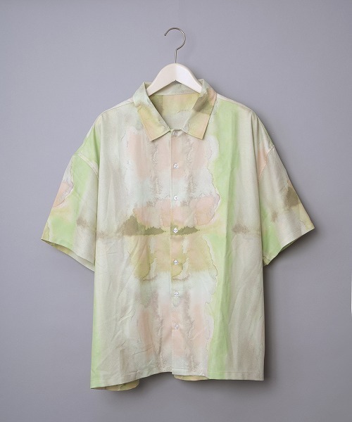 水彩グラデーション タイダイ染め風 ルーズシルエット ショートスリーブシャツ（シャツ/ブラウス）｜Revo.（レボ）