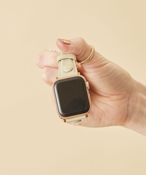 HASHIBAMI(ハシバミ)の「【HASHIBAMI】サンドグラス アップルウォッチバンド S (38/40/41mm用) Apple Watch Band(デジタル腕時計・レディース・モスグリーン/ナチュラル/グレイッシュベージュ/ブルーパープル・FREE)」の6枚目の写真