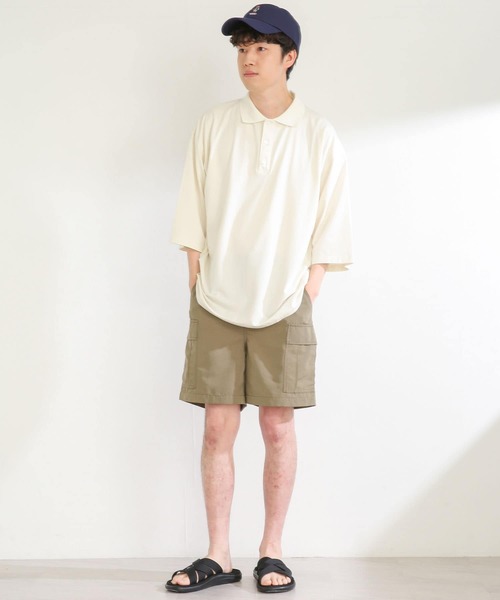 SENSE OF PLACE by URBAN RESEARCH（センスオブプレイスバイアーバンリサーチ）の「ワイドカーゴショートパンツ（カーゴパンツ・メンズ・カーキ/ブラック・MEDIUM/LARGE）」の7枚目の写真