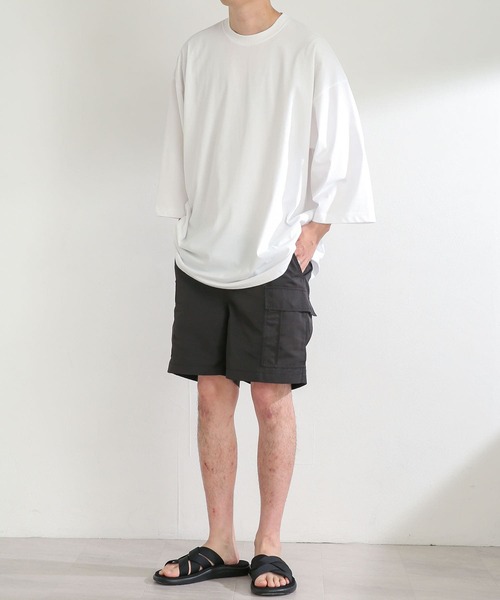 SENSE OF PLACE by URBAN RESEARCH（センスオブプレイスバイアーバンリサーチ）の「ワイドカーゴショートパンツ（カーゴパンツ・メンズ・カーキ/ブラック・MEDIUM/LARGE）」の16枚目の写真