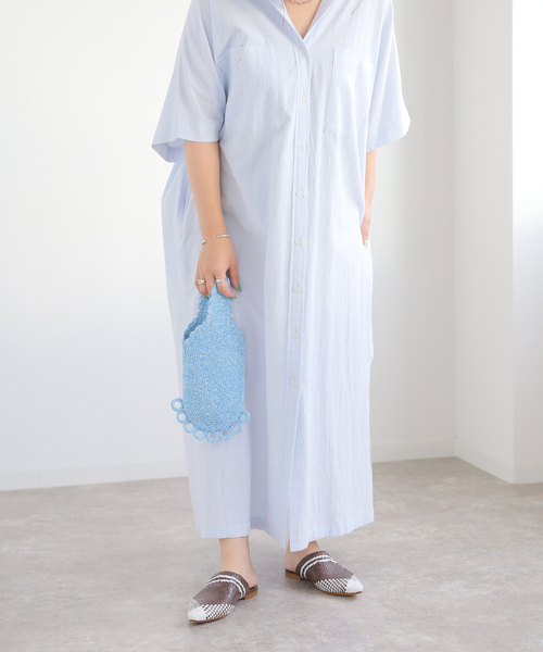 IENA（イエナ）の「【babaco/ババコ】メランジクロシェミニバッグ（ハンドバッグ・レディース・ブラック/ブルー/レッド・FREE）」の19枚目の写真