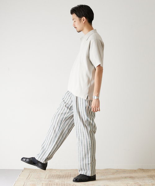 セール】リネン ストライプ イージー パンツ（その他パンツ）｜417