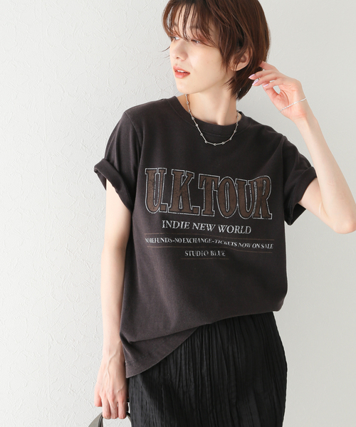 【新品】定価15,400円 Plage スウェッT　スウェット Tシャツ セール】cut off logo Tシャツ（Tシャツ/カットソー）｜Plage