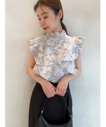 SNIDEL | Sustainableノースリフリルオーガンシースルーブラウス(シャツ/ブラウス)